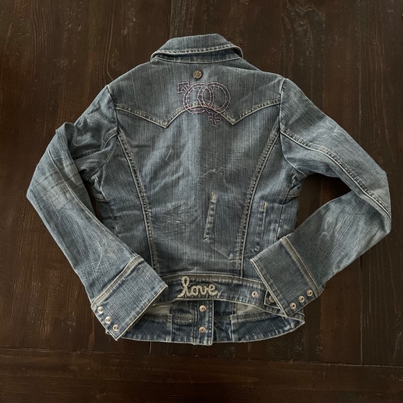 RARE People For Peace Denim Jacket  ●  LIMITED EDITION - Picture 3 of 3